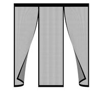 Finestre Esterne con Zanzariera,130x175cm Zanzariera Tenda,Chiuso Automaticamente Pieghevole Si Chiude da Sola,Conveniente per Bambini E Animali Domestici Nero