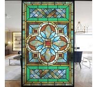 Finestre Film Privacy Vetro Colorato Adesivi per Finestre Statico Aggancio Decorativo Smerigliato Pellicola per Finestre UV Bloccaggio Tenui Colori Coperture Finestre(K,80x120cm WxH)