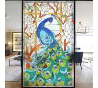 Finestre Film Privacy Vetro Colorato Adesivi per Finestre Statico Aggancio Decorativo Smerigliato Pellicola per Finestre UV Bloccaggio Tenui Colori Coperture Finestre (U, 50 x 120 cm x H)