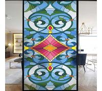 Finestre Film Privacy Vetro Colorato Adesivi per Finestre Statico Aggancio Decorativo Smerigliato Pellicola per Finestre UV Bloccaggio Tenui Colori Coperture Finestre (S,60x120cm WxH)