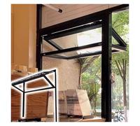 Finestre Finestra scorrevoli Vetrina Pieghevole per Bar per Bar, Vetro temperato vetrine scorrevoli per Cucina e Snack Chiusura a Chiave a Doppia Anta(W43xH22in/109x56cm)