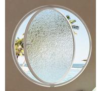 Finestre in Vetro rotanti Rotonde, finestre di Ricambio con Ventilazione girevoli a 360°, finestre di Ricambio con Vetro temperato, per Bagno, Camera da Letto, Soggiorno (Bianco A, 100 cm/39