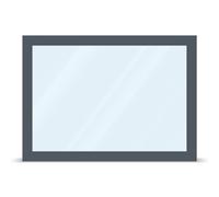 Finestre panoramiche in antracite, aluplast IDEAL 4000, 230 x 140 cm, 1 anta, vetri fissi, configurazione individuale