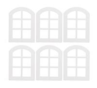 Finestre per bambole in miniatura Windows White Whiteden Finestra 1:12 Scala decorazione fai -da -te per mobili per bambole e oggetti di scena di photografiche Basswood 7.6x10,3