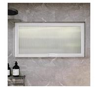 Finestre per Capanno Rotante Cucina Bagno Maniglie Metalliche Telaio in Lega di Alluminio Vetro Temperato Ventilazione Privacy 80x30 cm