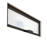 Finestre per Capanno Rotante Cucina Bagno Maniglie Metalliche Telaio in Lega di Alluminio Vetro Temperato Ventilazione Privacy 80x30 cm