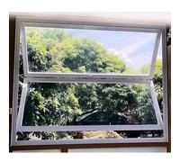 Finestre Pieghevoli Verticali Scorrevole, Finestre Scorrevoli Verso l'Alto, Finestra Scorrevole Pieghevoli per Ristoranti, in Vetro Temperato(White,26x29in/66x74cm)
