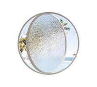 Finestre Rotonde Di Ricambio Per Seminterrato, Bagno Con Serratura E Zanzariera, Buon Isolamento Acustico, Girevoli, Vetro Smerigliato, Casa Seminterrato(White,80cm)