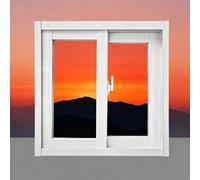 Finestre scorrevoli,finestre scorrevoli orizzontali for seminterrati,finestre sostitutive con tettoia in vetro temperato,finestre scorrevoli parallele bianche,infissi in lega di alluminio(60 * 60cm)