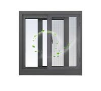 Finestre Scorrevoli Orizzontale 30 40 50 60 70 80 90 100cm Finestre Scorrevoli In Alluminio Con Zanzariera Rimovibile, Vetro Temperato Per Cantina, Pollaio, Bagno(Dark gray,89x23cm)