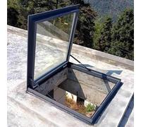 Finestre Skylight per il tetto della casa, Skylight Venting Lights, illuminazione a tetto piatto inclinata ben finestra, telaio in lega di alluminio e asta idraulica per Basing/Attic (LxL 24 x 16