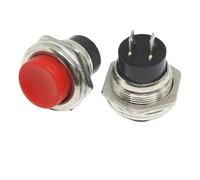 Finestrino Alzacristalli Pulsantiera Alzavetro 5/20 Pezzi Interruttore A Pulsante Momentaneo Interruttori Rotondi Momentanei Da 16 Mm A 2 Pin DS-212 Pulsanti Elettrici(Red,20pcs)