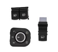 Finestrino Pulsantiera Controllo Chrome Finestra Interruttore Pulsante Specchio 5K3959857 5ND959565A 5ND959855 Per Passat B6 Eos Per Golf 5 6 Plus Per GTI Mk5 Mk6 Per Tiguan Alzavetro Auto(Set)