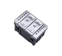 Finestrino Pulsantiera Controllo Interruttore controllo pulsante riscaldamento sedile per Ford S-MAX 2006-2015 Galaxy MK 3 2006-2015 per Mondeo MK 4 6M2T-19K314-AC 6M2T19K314AC Alzavetro Auto(Silver)