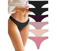 FINETOO 6 Pack Ladies Seamless Strings Slip Hipster Mutande Tangas Set Biancheria Intima Sexy Confortevole Lingerie Donna Multicolore XS-XL (bikini-6pcs, XS)