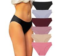FINETOO 6 Pezzi Slip Senza Cuciture Donna Pantaloni a Vita Bassa Mutande Invisibili Biancheria Intima Sexy Biancheria Intima Comoda Mutandine Bikini Confezione Multipla