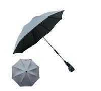 FINEVERNEK Ombrellino Passeggino Universale, Ombrellino Parasole Passeggino Anti UV 50+, Ombrello Parasole Passeggino con Un Manico, Ombrellone per Passeggino per Carrozzina e Passeggino, Grigio