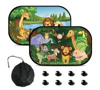 FINEVERNEK Tendine Parasole Auto Bambini,2 pezzi Tendine Parasole per Auto con Ventosa,Parabrezza Finestrino Laterale Protezione Solare 99% dai Raggi UV,Autoadesivo,50X30cm