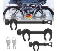 FINEW 3 supporti per telaio per portabiciclette, gancio di traino, 45 cm + 32 cm + 25 cm, supporto universale per telaio per tubo a U: Ø 2,5 - 3 cm - fissaggio potente (brevetto)