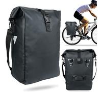 FINEW Borsa portapacchi per bicicletta, 20 l multifunzione, con protezione antipioggia e funzione zaino, impermeabile e riflettente