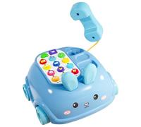 Finge Phone - Giocattolo telefonico per bambini con ruote, per imparare a suonare, stile coniglio, gioco per camminare, per raccontare le storie