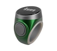 Finger Counter, 4 Digit Clicker Ring, Portable Tally Counters, Meditation Prayer Counting Aids for Relaxation, Exercise, Active Finger Tracking, Green, Red, Black