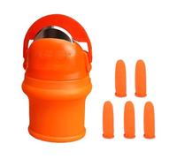 Finger Cutting Guard - Orange Thumb Gardening Tool | Practical Silicone Harvesting Separator Thumb Knife for Picking Fruits Vegetables Plants, Comfortable Garden Finger Protector for Farmyard Backyard