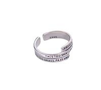 Finger di apertura dell'anello regolabile da donna - Lettera pentagramma vintage Anello aperto della personalità Classico Finger Anello di dito per il regalo di compleanno delle ragazze unisex