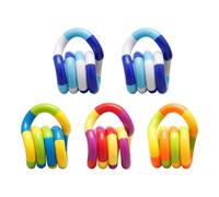 Finger Hand Tangles Toy, 12 pezzi Set di Giocattoli per la Decompression, Tangle Twister Sensory Fidget Toys, Twist Sollievo Dallo Stress Stimolare Silenzioso per I Bambini e Gli Adulti (5PCS)