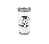 Finger Lakes New York NY Souvenir Native Reminder Uomo Donna Bicchiere termico in acciaio inox doppia parete