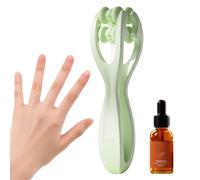 Finger Massager Roller, Double Row Hand Therapist Tool, Sensory Relaxation Device for Adults, Travel-Friendly Stress Relief for Home, Offices, Daily Use, 6.3x1.42 Inches
