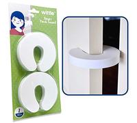 Finger Pinch Guard by Wittle. This Easy to use Foam Door Stopper Will Prevent Baby Finger Pinch Inju Ries, Stop Door From slamming, and Child accidentally Getting Locked in room. (2 Count) by Wittle