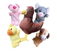 Finger Puppet Set, Soft Plush Finger Toy, 8 cm Stuffed Animal Puppets, Storytelling Teaching Tool, Set di 5, Kids, Playtime, Schools Interactive Play