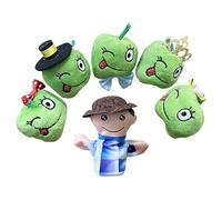 Finger Puppets, Set of 6 Farm Fruits Hand Puppets, Interactive Preschool Activity, Educational Performance Theater Props, Preschool Learning, 3.15 inches