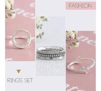 Finger Ring Set Silver Knuckle Knuckle Ring Set Ladies And Girls