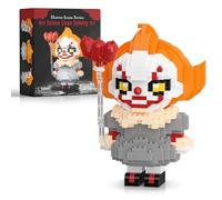 Finger Rock Bambola horror, micro mattoncini da costruzione, 797 pezzi, colore rosso, motivo floreale, ideale per Halloween, vacanze, per i fan dei film horror, bambini, adolescenti e adulti