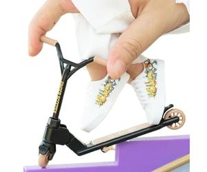 Finger Scooter, Mini Two-Wheel Fingertip Game, 4.13 pollici, Durevole Lega Build, Realistic Movement Action, Interactive Desk Skill Trainer for Party Favors, Teens Family Youth Play