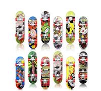 Finger Skateboards,12 pcs Mini Skateboard da Dita Tech Deck Fingerboard Skateboard da Dito per Bambini Finger Skateboard Giocattolo per Compleanni Bambini Ragazzo Regalo