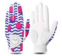 FINGER TEN Guanti da golf da donna per mancini e destrorsi, con marcatore per palline, impugnatura antipioggia, guanti da golf per mano sinistra e destra, traspiranti, morbidi per tutte le condizioni