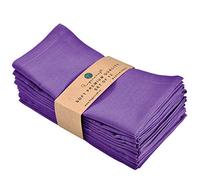 FINGERCRAFT Tovaglioli di stoffa in tessuto misto cotone e lino Confezione da 12 tovaglioli speciali per Pasqua, qualità premium, angoli smussati prelavati (viola)