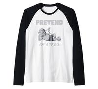Fingere di Essere Troll Divertente Troll Maglia con Maniche Raglan