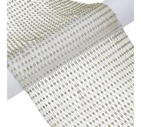 FINGERINSPIRE 1.8M Scintillante Elastico Strass Maglia 25cm Largo Cachi Chiaro Cristallo Trasparente Rete Da Pesca Elastico Paillettes Tessuto con Strass Tagliabile per Feste di Ballo