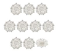 FINGERINSPIRE 10 bottoni a forma di fiore con strass, 26 mm, in cristallo trasparente, da cucire, con 1 foro, per fai da te, artigianato, bouquet, decorazione di vestiti