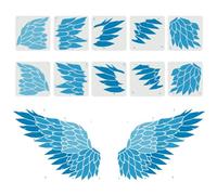 FINGERINSPIRE 10 stencil grandi con ali d'angelo per pittura, 30 x 30 cm, riutilizzabili, in plastica PET, con ali di piume, stencil per pittura per decorazione di mobili da parete per la casa