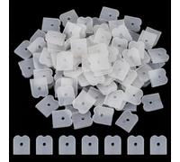 FINGERINSPIRE 100 Pezzi 12mm Tappi Terminali In Silicone per Rigilene Poliestere Steccatura Cucito Bianco Collare Corsetto Punte Disossatura A Spirale Tappo In Silicone per Shapewear Striscia