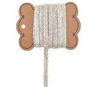 FINGERINSPIRE 2.28m Nastro di Pizzo con Perline Larghezza 7mm Perline di Vetro Argentate Passamaneria in Poliestere Nastro da Cucito per Fai da Te, Costumi, Abiti, Cappotti, Borse, Decorazioni