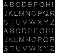 FINGERINSPIRE 2 foglio di Strass Termoadesivi con Alfabeto Glitter 26 lettere Toppe con Strass Toppe Termoadesive con Strass Termofusibili Modello Alfabeto Toppe per Abiti da Sposa Decor per Abiti