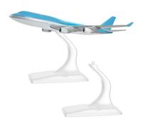 FINGERINSPIRE 2 mini supporto per aeroplano, modello scala 1:400, espositore modello aereo, 3,6 x 6 x 5 cm, espositore per aeroplano, in plastica, trasparente per la visualizzazione di modelli di