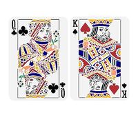 FINGERINSPIRE 2 stencil per pittura a forma di carte da gioco, 21 x 29,7 cm, riutilizzabili, con picche, prugna, fiore, regina, re, disegno, fai da te, stencil da poker, per pittura su legno, pareti,