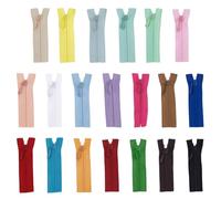 FINGERINSPIRE 20 pezzi Piccole Cerniere per Vestiti Da Cucire per Bambole 6cm di Lunghezza 20 colori Chiusura Lampo In Nylon con Tirazip In Lega Mini Cerniere Colorate per Vestiti Portafoglio